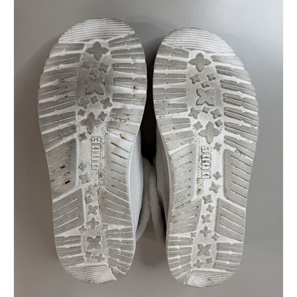 Hey Dude Women's Britt Shoes 9 Herringbone Cream Faux Fur Trim Comfort Cozy - Picture 11 of 13